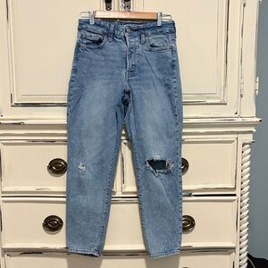 Classic Blue Distressed Women Jeans